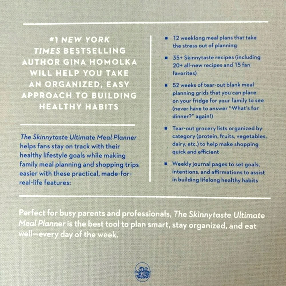 The Skinnytaste Ultimate Meal Planner Book by Gina Homolka and Heather K. Jones